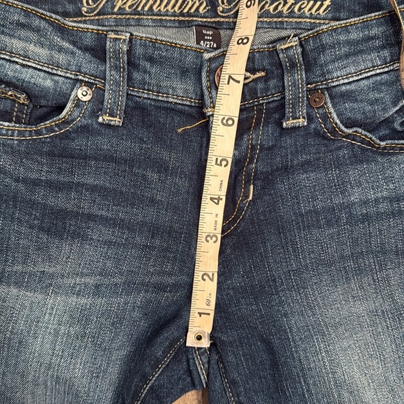 GAP Premium Boot Cut Mid Rise Jeans Timeless Classic Dark Wash Stretch Sz 4/27A - Picture 7 of 13